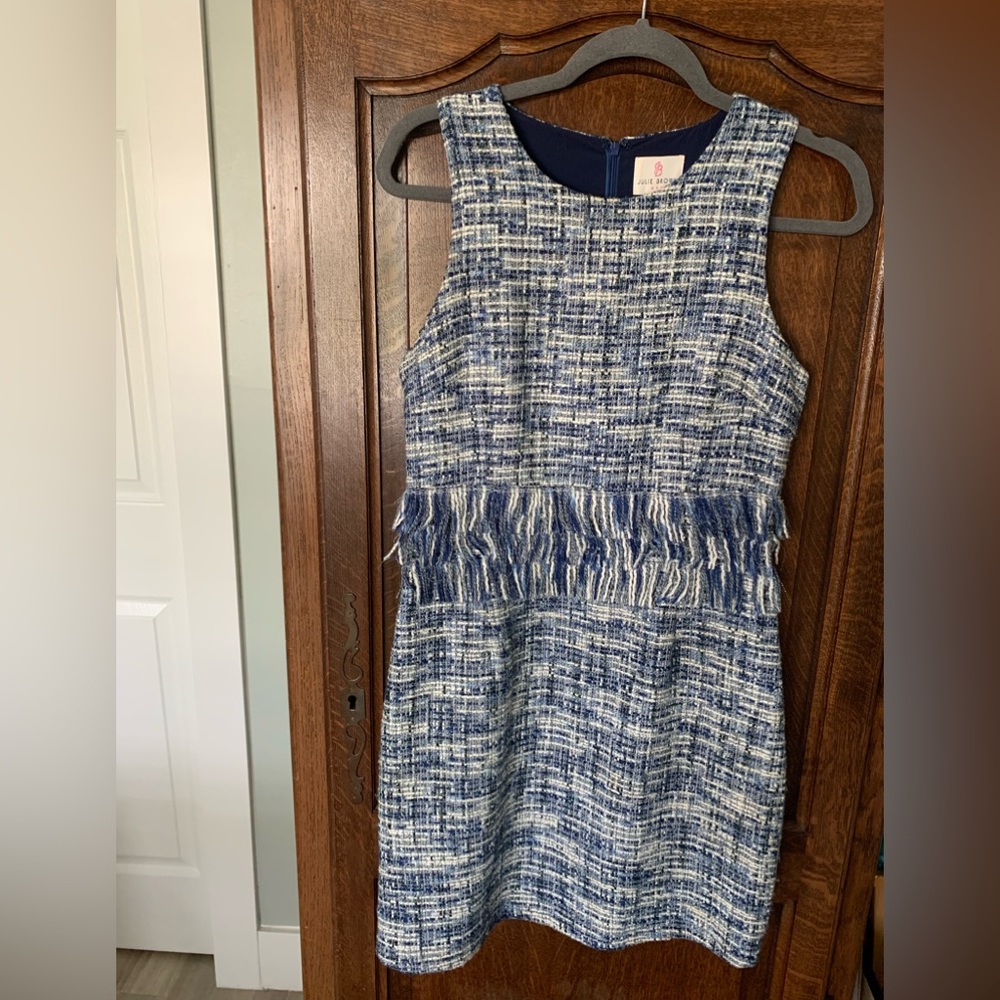 Dress for work or lunch out. Tweed blue/white.